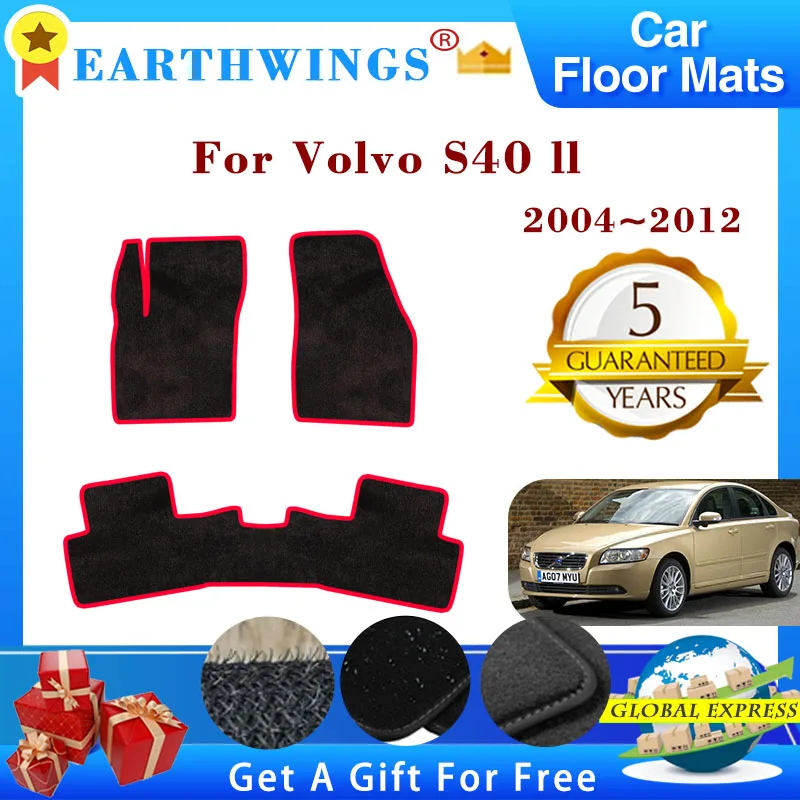 

Car Floor Mats For Volvo S40 ll 2004~2012 2006 2007 2008 Rugs Panel Footpads Carpet Cover Cape Foot Pads Stickers Accessories