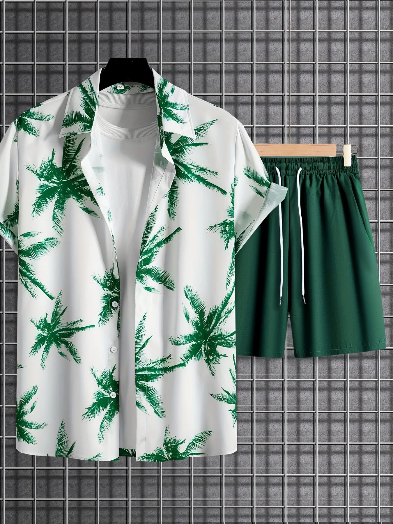 Мужская модная одежда для летних каникул рубашка с короткими рукавами шорты