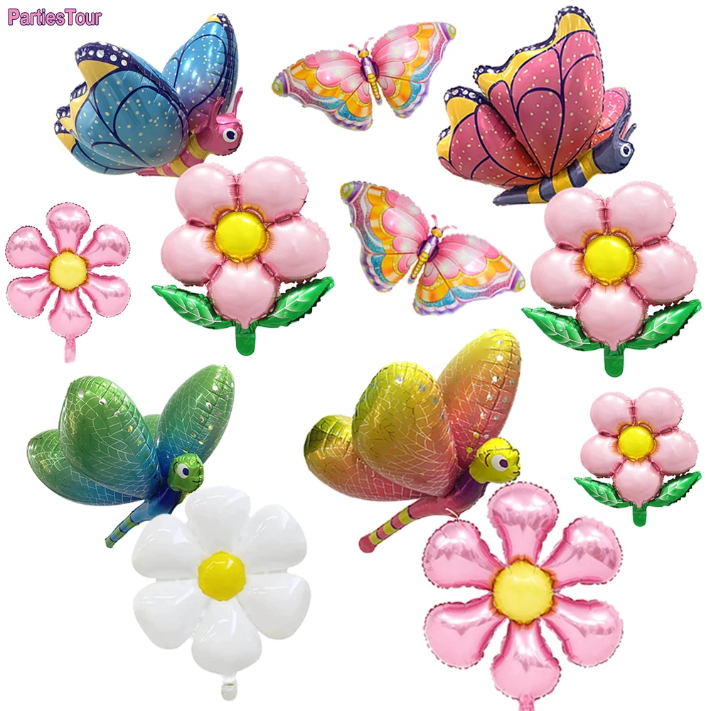 Big Insect Butterfly flower Balloon Outdoor Activities Kid Toy Photo Prop Baby shower wedding Birthday Party Decoration Balloons