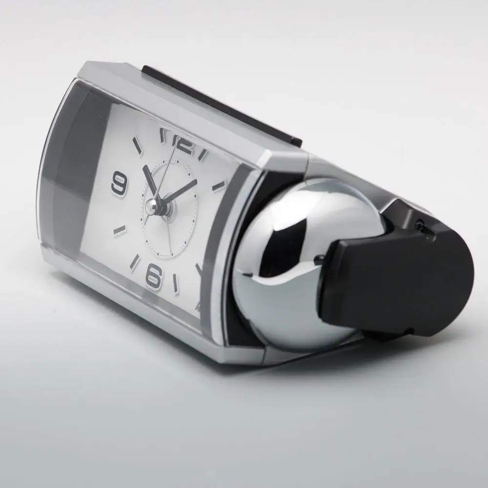 Часы Seiko Аналоговый будильник с громким звуком звонка PYXIS RAIDEN Серебристый