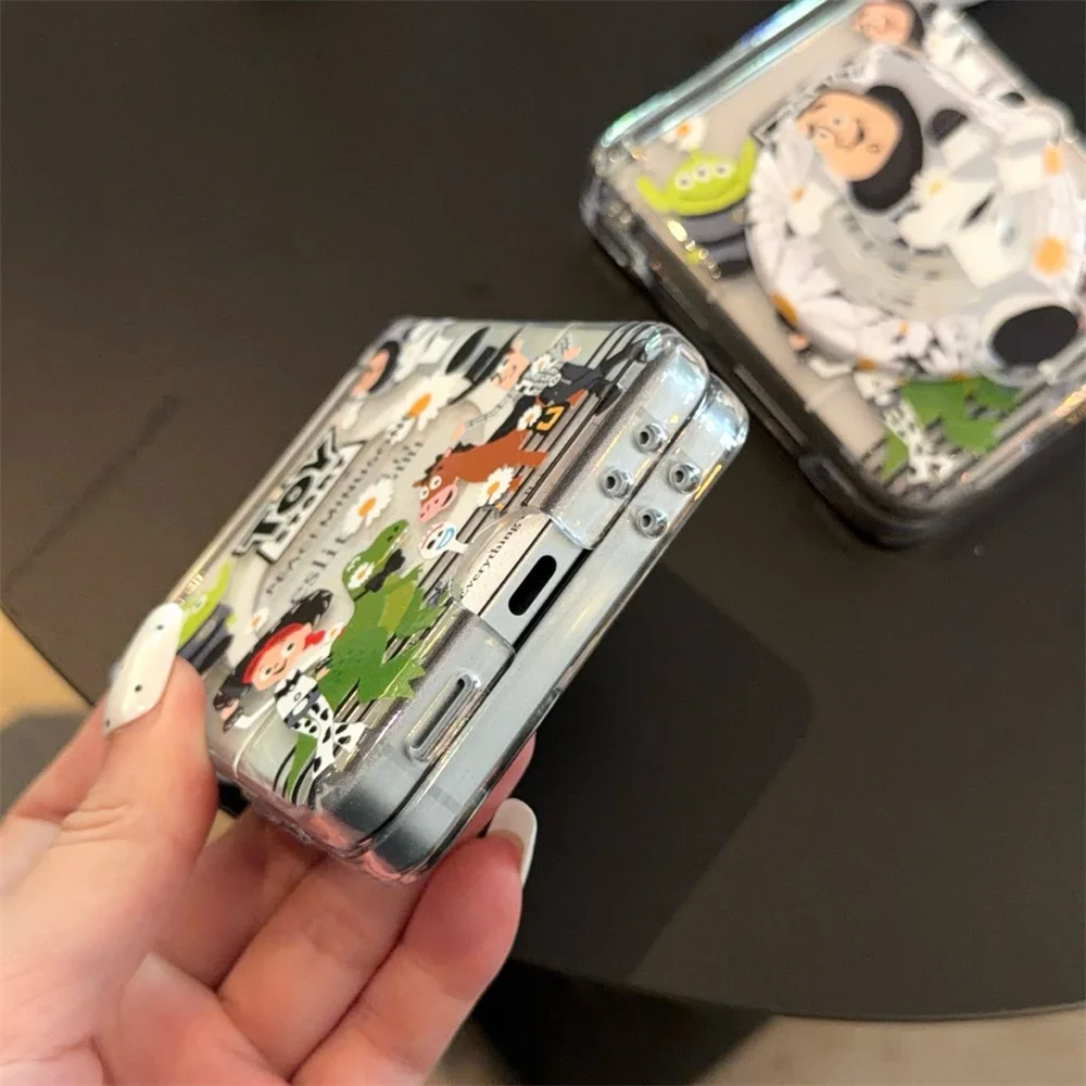 Милый мультяшный магнитный модный чехол для телефона с подставкой MagSafe для Samsung Galaxy Z Flip7 6 Flip 8 7 6 5 Flip6 7FE (art.: 3920dbcf6e659) - 3920dbcf6e659