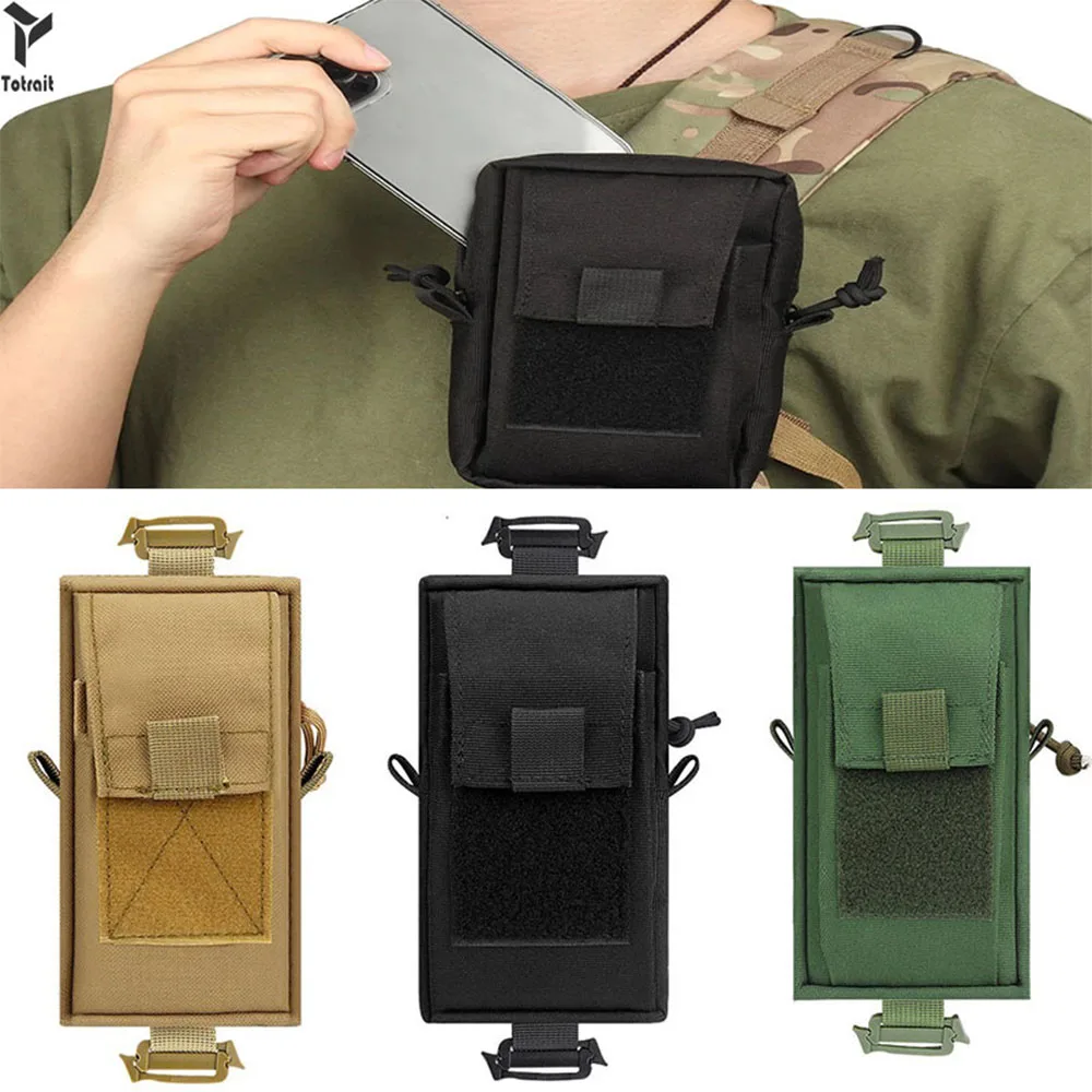 

Totrait Tactical High New Quality Belt Emergency Phone Holster Multi-Functional Outdoor Hunting Pouch