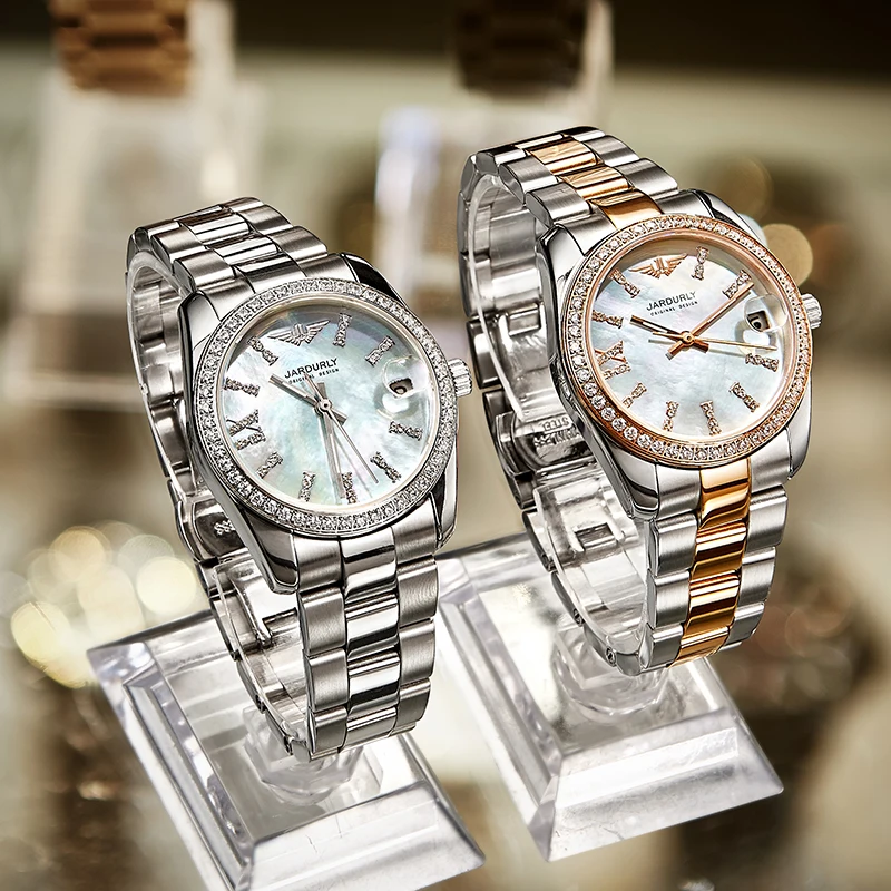 JINLERY Mechanical Watch for Women Free Shipping Watch Luxury Brand Watches For Ladies Fashion Femal Sapphire Crystal Wristwatch