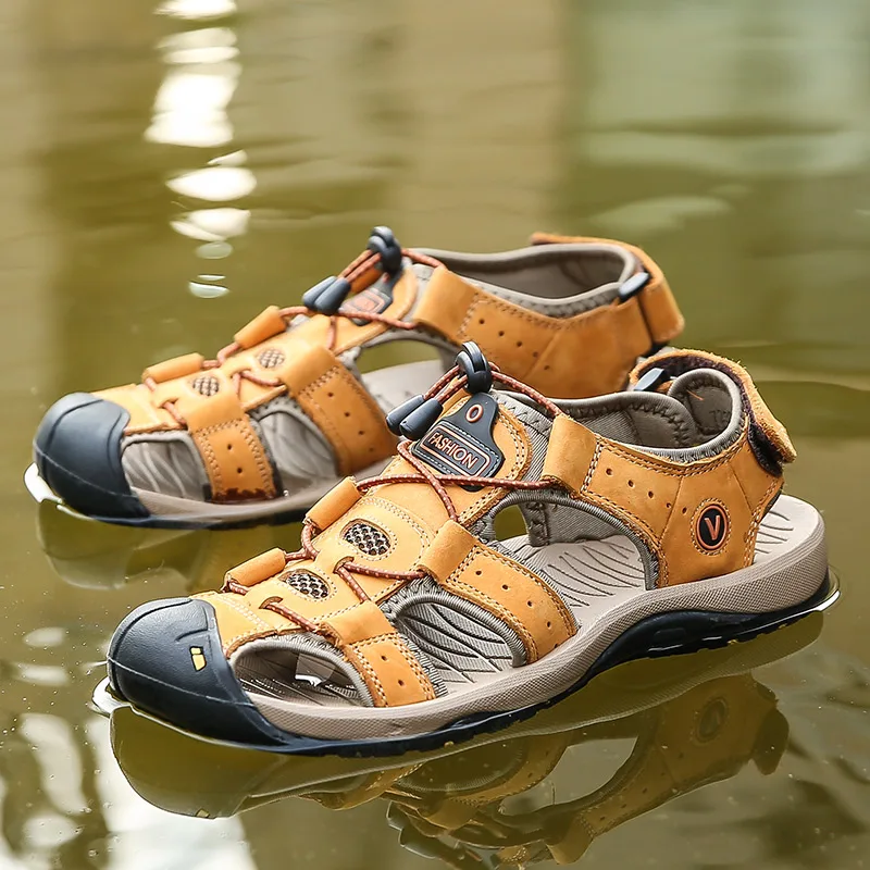 

High Quality Sandals Men Beach Sandals Comfort Casual Shoes Lightweight Summer Large Size Men Sandals Comfortable Roman Sandals