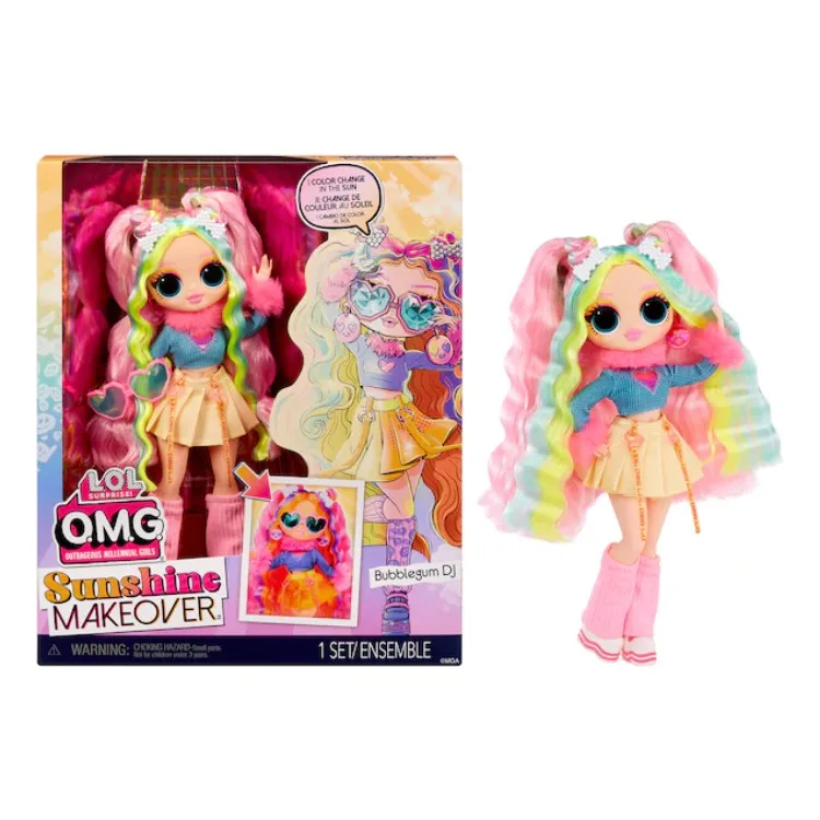 Toychick Лол Сюрприз! Omg Sunshine Makeover Жевательная резинка Dj Модная кукла