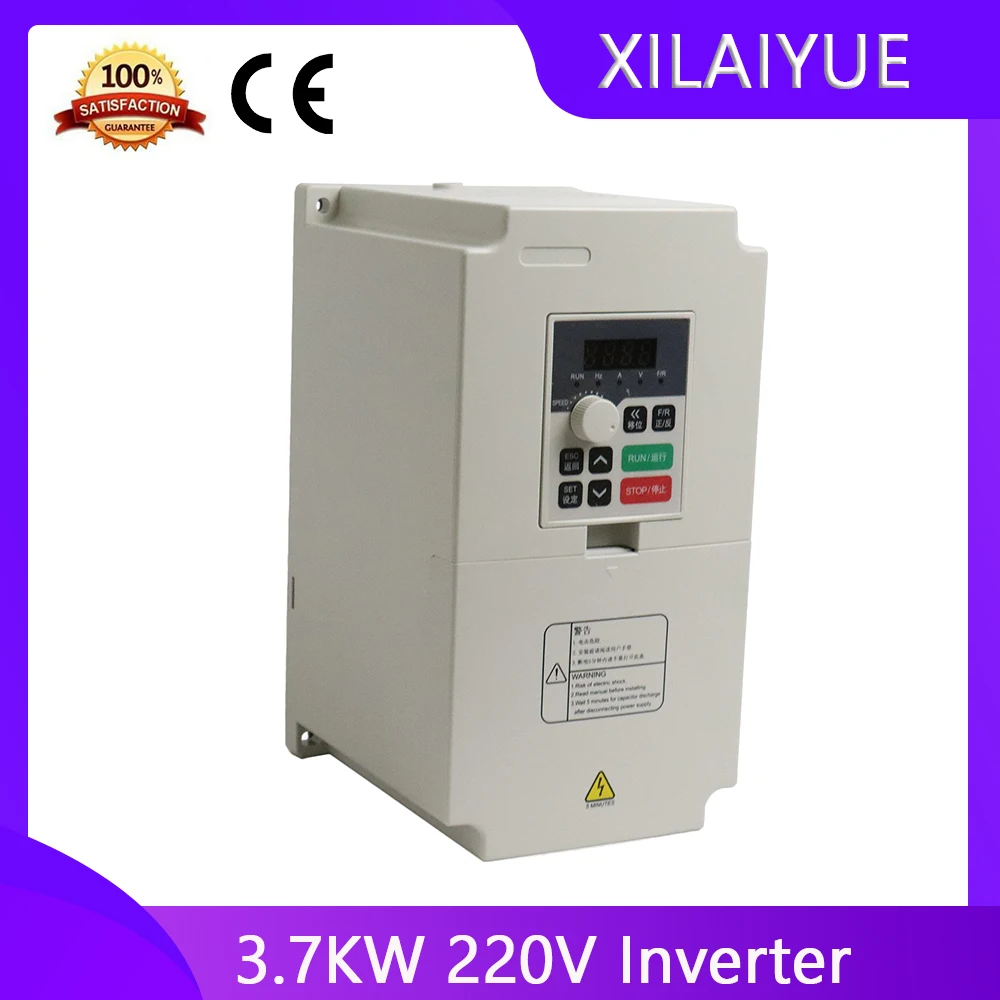 

3.7KW 220V VFD Variable Frequency Drive Vector Inverter Drive with Extension Cable For Spindle Motor Speed Control