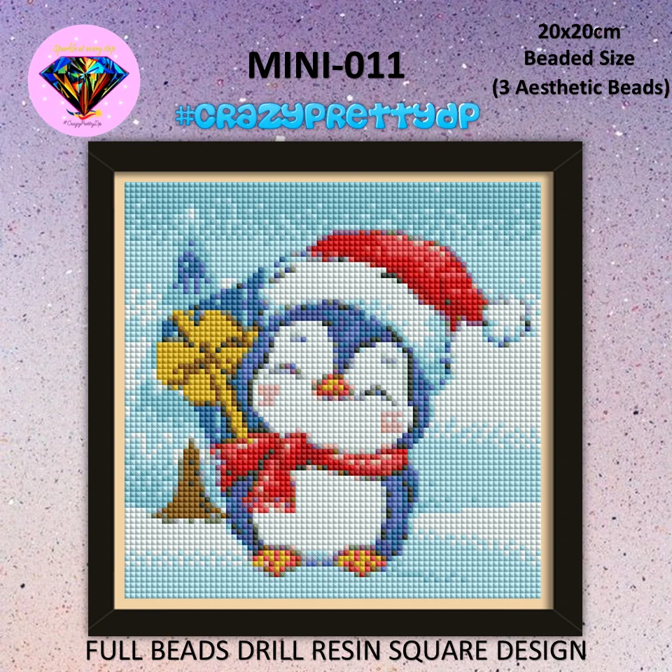 Сумасшедший 슬ydp MINI-011 ПЭТ СЕРИИ 20 см x алмазная живопись КВАДРАТНАЯ смола Мягкий