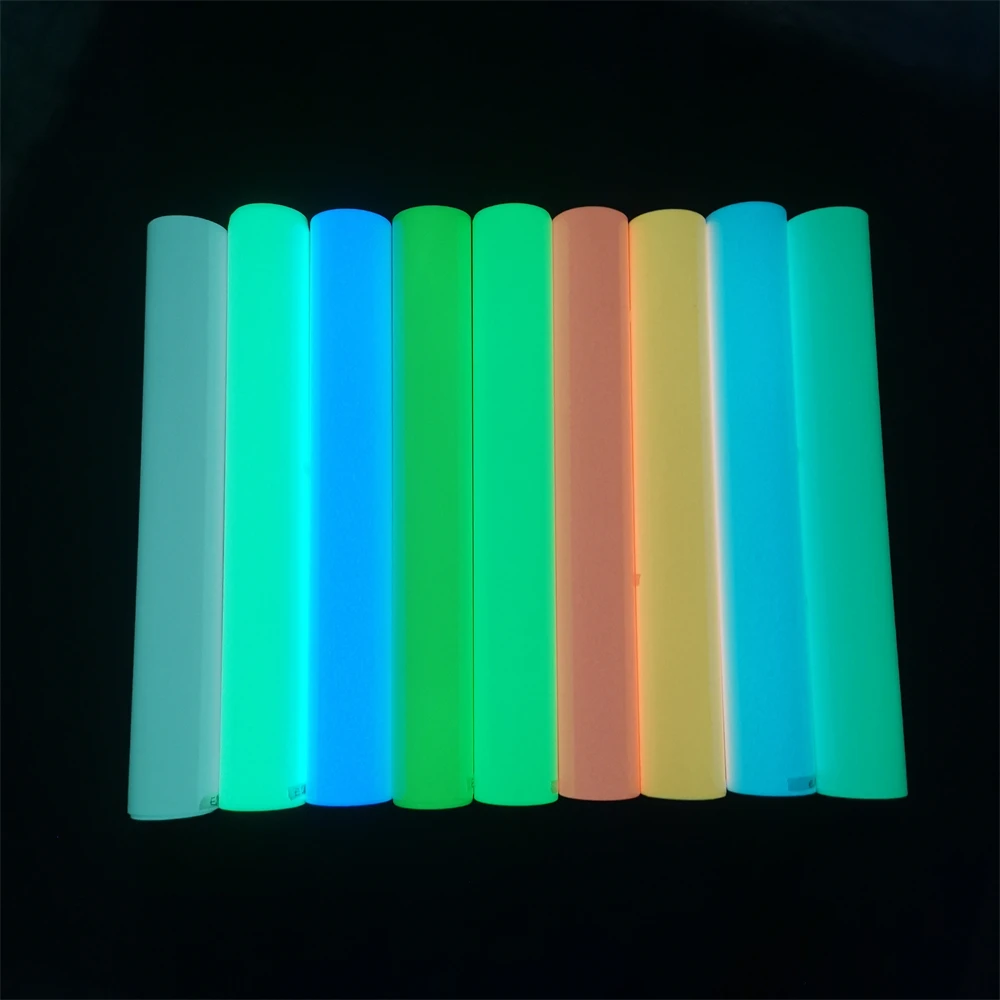 Luminous Glow In The Dark HTV Heat Transfer Vinyl Iron On Vinyl for T-Shirt Cut Press Cameo Silhouette DIY Garment Luminous Film