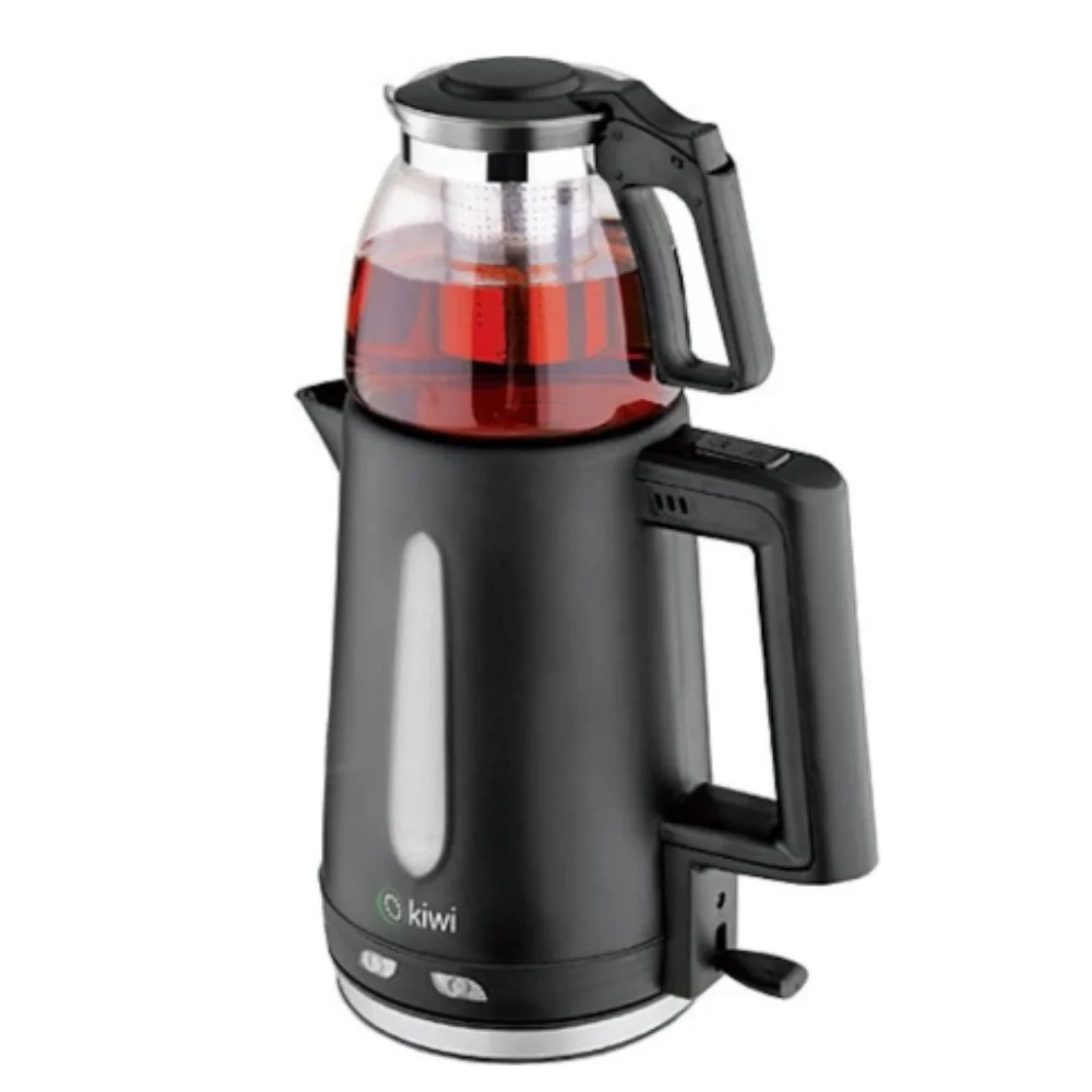 

Tea Maker Glass Teapot 1.8 + 1 LT Capacity 2200 W Water Reservoir Electric 100% Quality Turkish Production Heater Four Seasons 2022 Kitchen Home Garden Category Variation Hobby Dinner Trend Men Women Black Standard