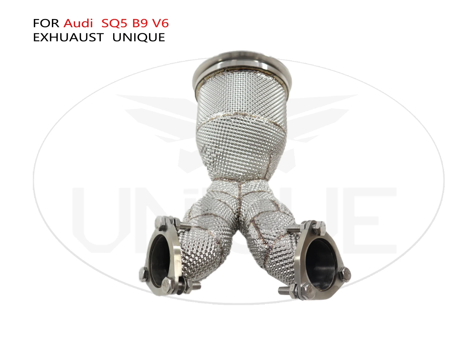 

UNIQUE Exhaust System High Flow Performance Downpipe for Audi SQ5 B9 V6 3.0T With Heat Shiled