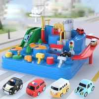 hot sale racing rail car model racing hot educational toys children track car adventure game brain game for kids