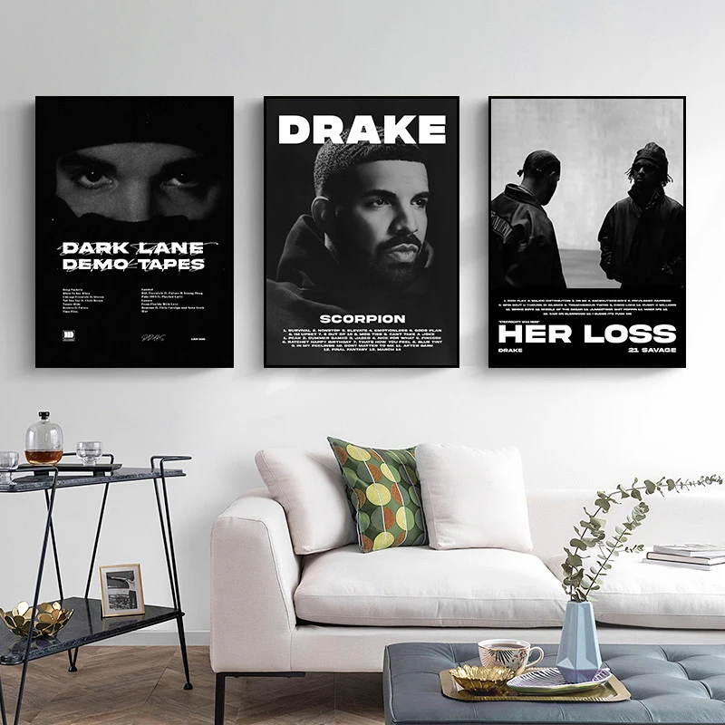 Альбом-постер в минималистическом стиле с изображением дракона, гипечудовища, «ее потеря 21 дикая», альбом-постеры, музыкальные настенные художественные картины на холсте, Декор