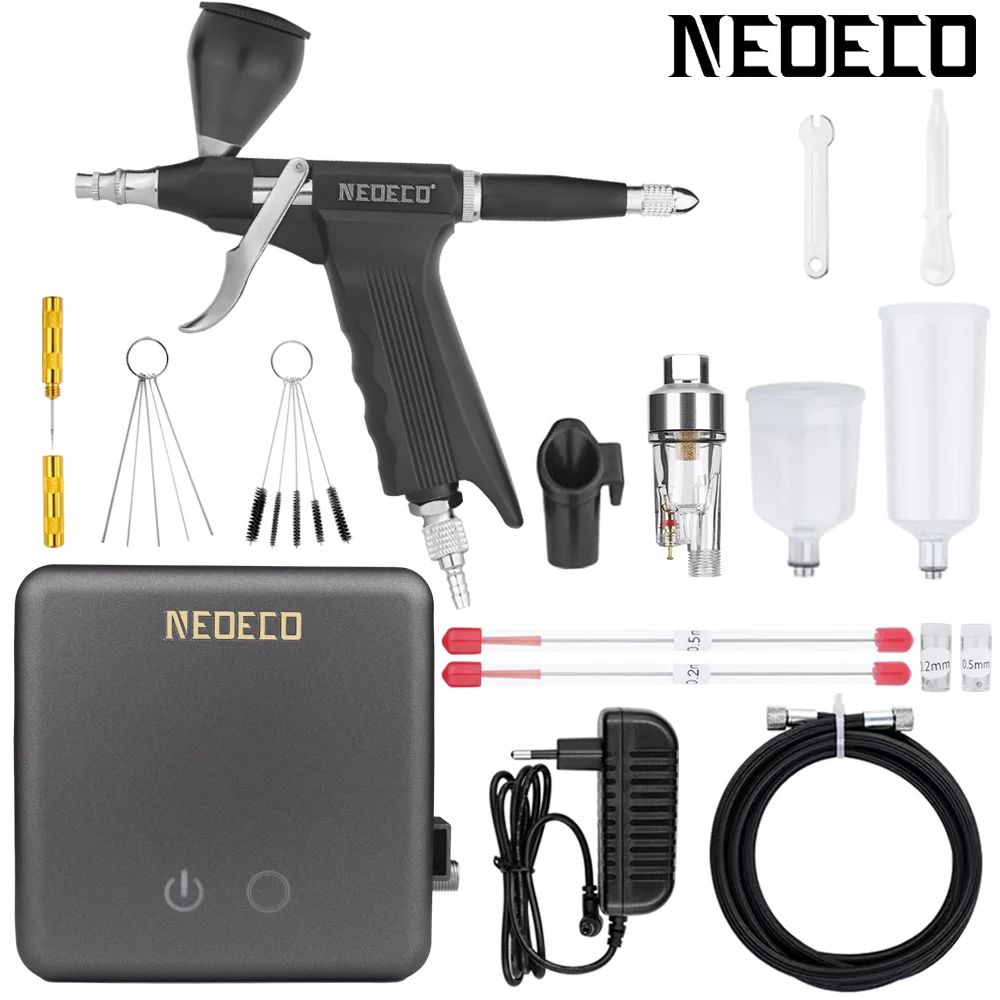 

Аэрограф NEOECO Air-Paint Control GunSide Feed с компрессором 0,2 0,3 0,5 мм
