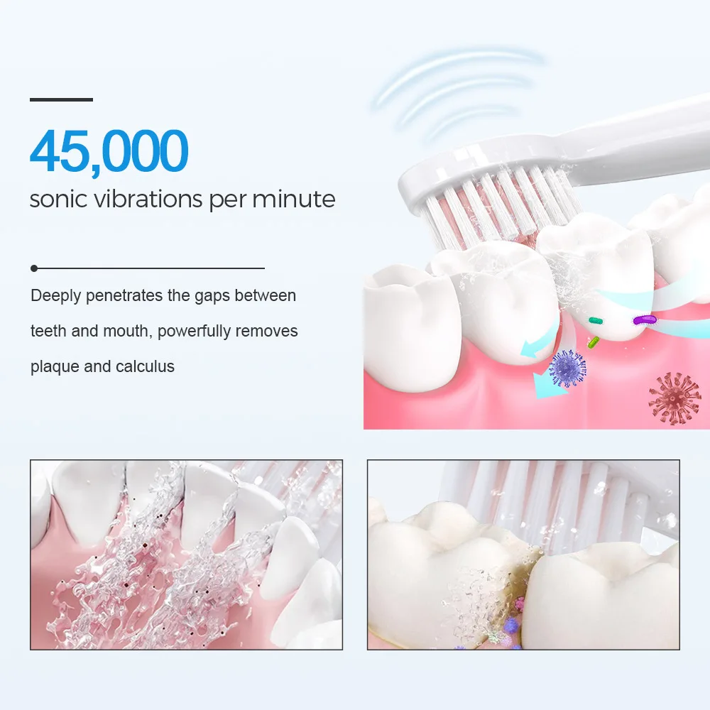 Multi-function Electric Toothbrush Facial Cleaner Electric Facial Massager Sonic Toothbrushes 3 in 1 Teeth Brush enlarge
