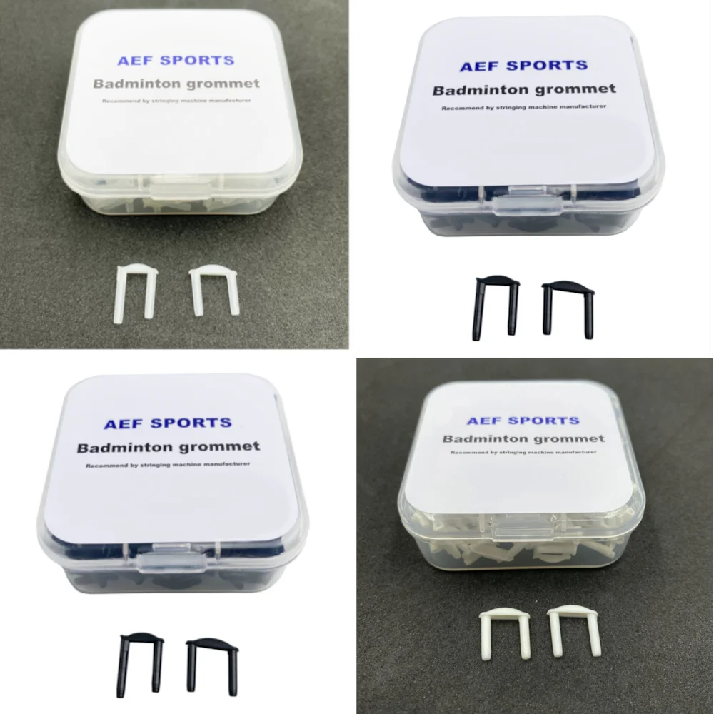 Фото Уплотнители и кольца U-образной формы для бадминтонных ракеток AEF / Черные / Прозрачные / Белые (набор) №2