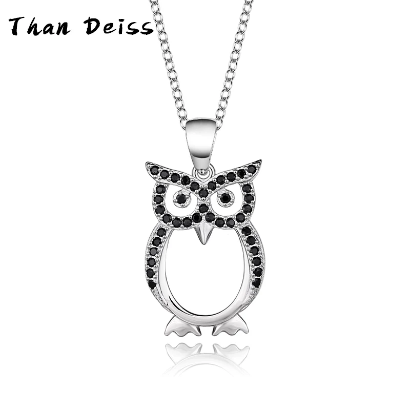 

S925 Sterling Silver Owl Ladies Secklace Cute Animal Europe And The United States Fashion Personality Micro Inlay Clavicle Chain