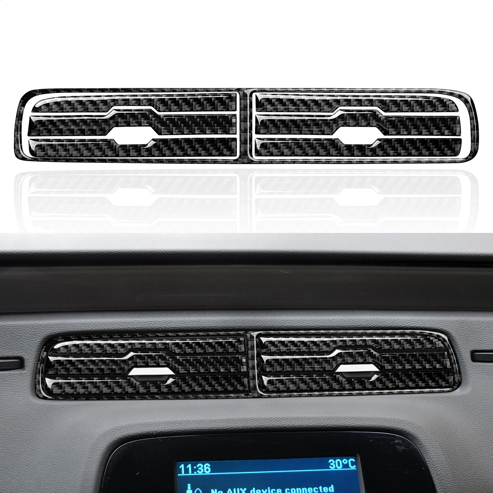 

Carbon Fiber Car Center Air Vent Sticker Decal Interior Trim Cover for Chevrolet Camaro 2010 2011 Accessories