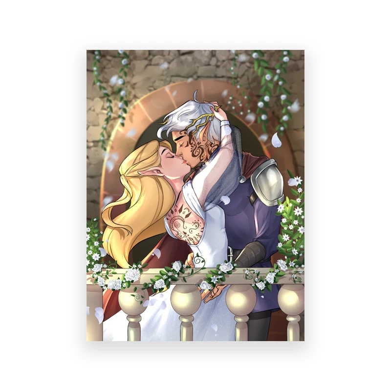 

Постер Throne of Glass Aelin and Rowan на холсте