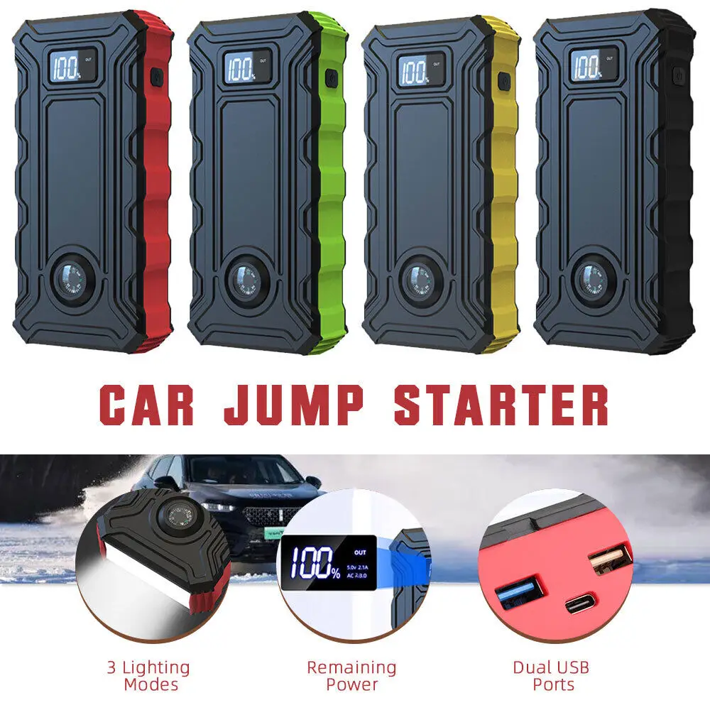 29800mah Jump Starter Power Bank 1000A 12V Portable Car Battery Starter Emergency AUTO Booster Starting Device Jump Start