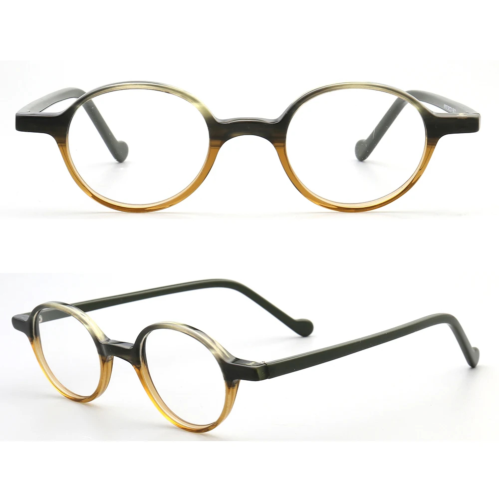 

Vintage Women Round Eyeglass Frame for Men Optical Eyeglasses Prescription Popular Spectacles Two Toned Acetate Pink Glasses