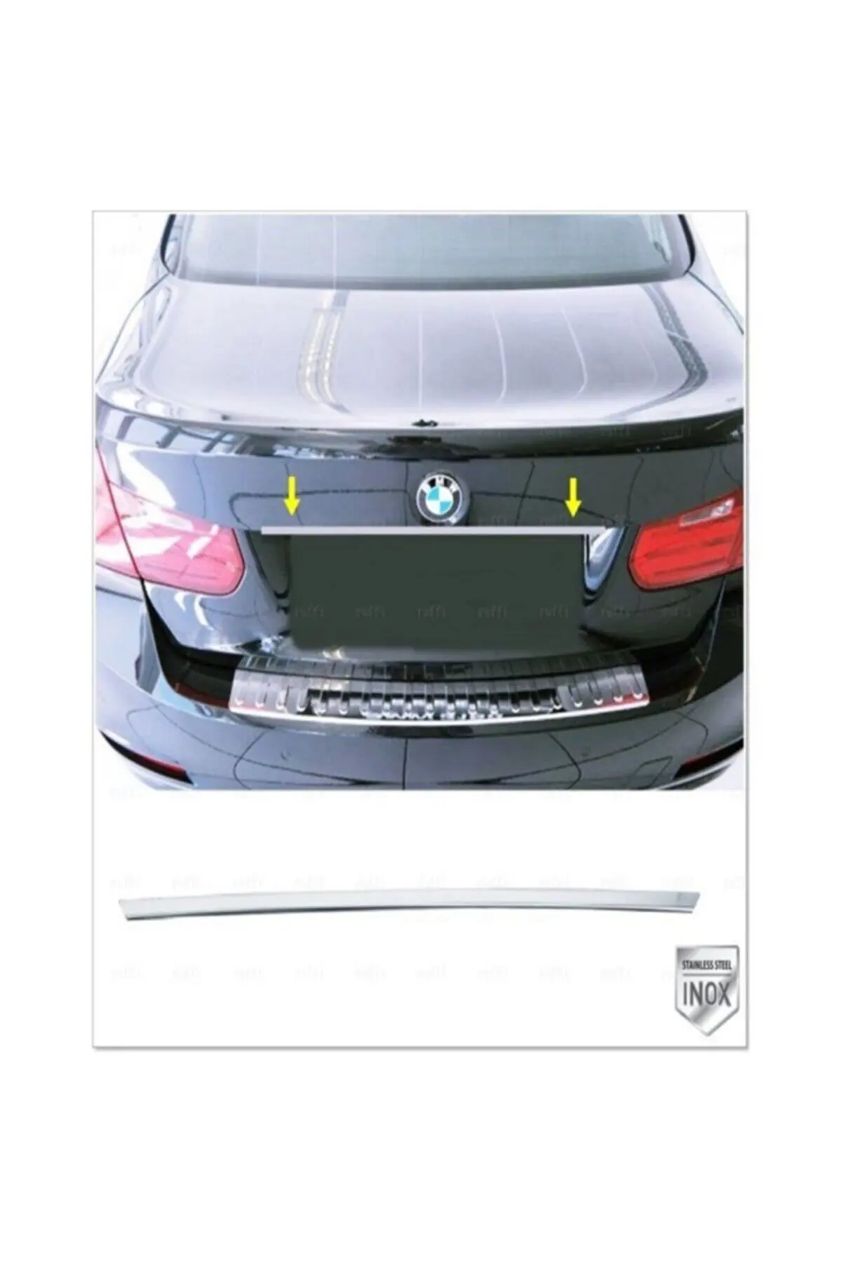 

Bmw 3 Series F30 Chrome Luggage Lid Cover Stainless Steel Between 2011-2018 - Chromium Side Skirts Extension Diffuser Flap Body