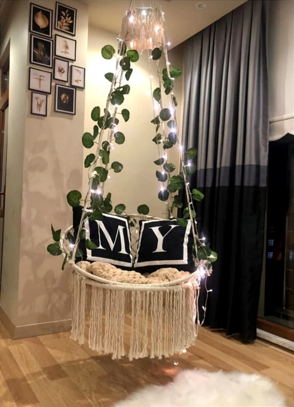 

Makrome hanging chair hangstoel 60x80 CM