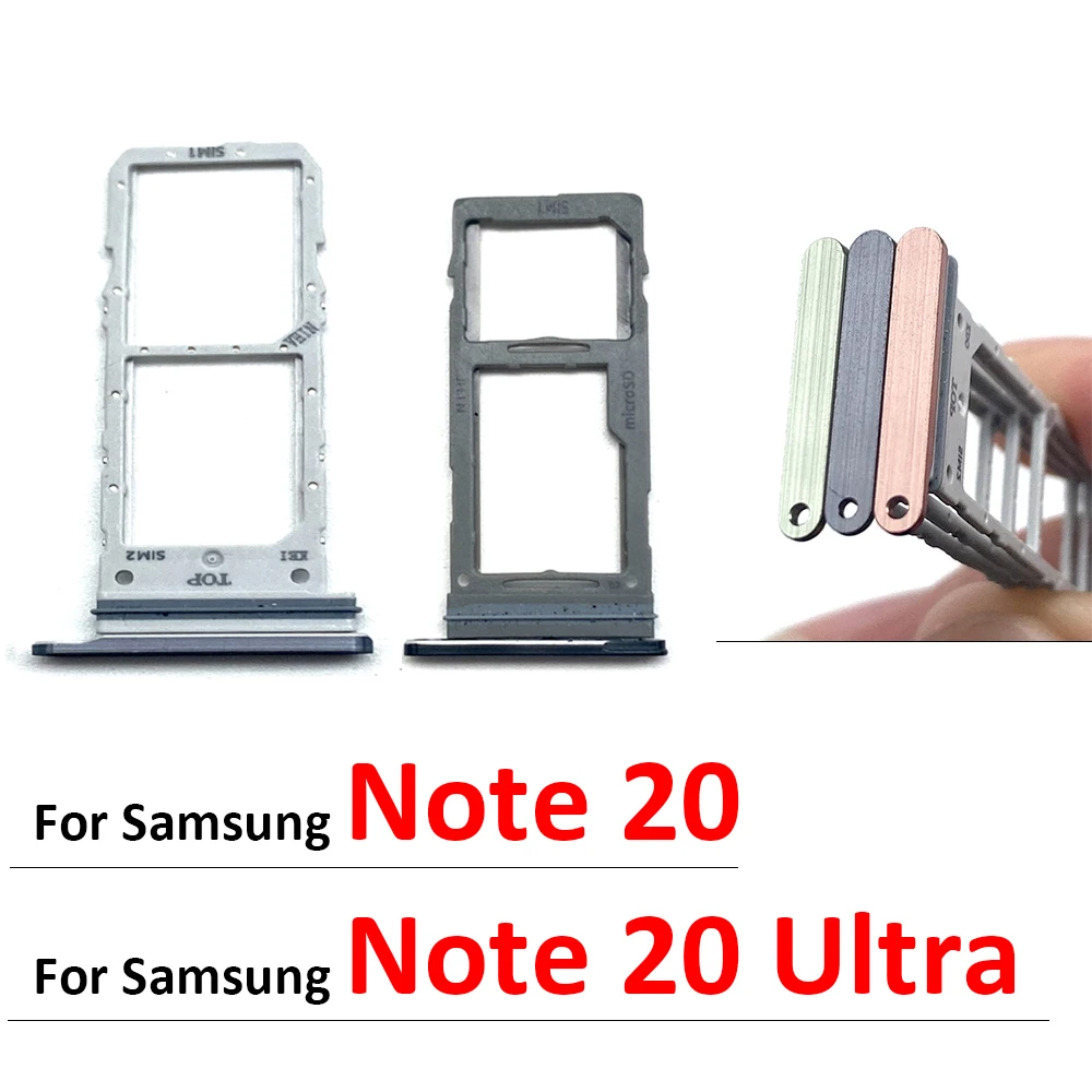 

100% Original New For Samsung Galaxy Note 20 Ultra Dual SIM Card Reader Holder Reader Slot Black White Gold