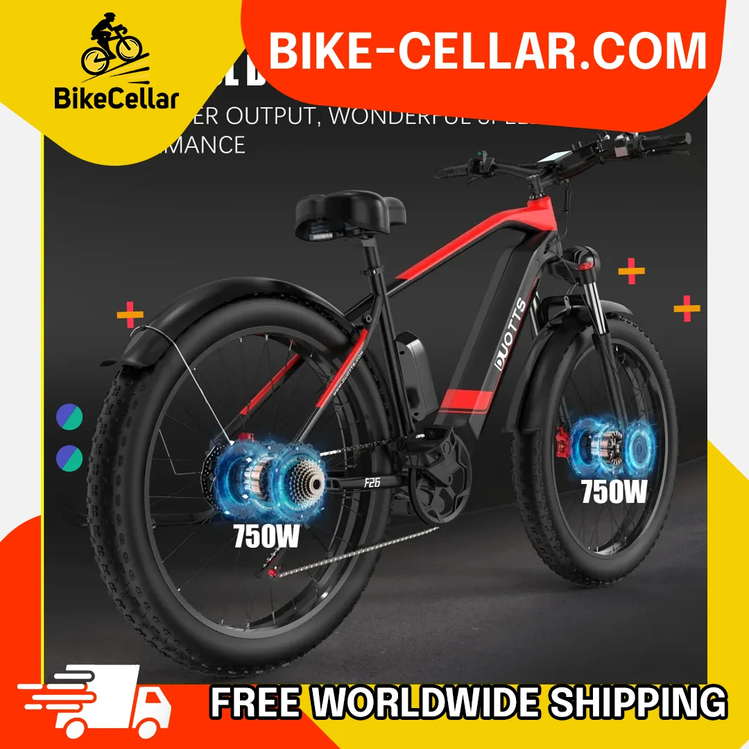 

EU stock electric bicycle,LG-20AH battery, 750W*2 dual motors, 26*4.0 fat tires, off-road mountain electric bicycle, 100km range