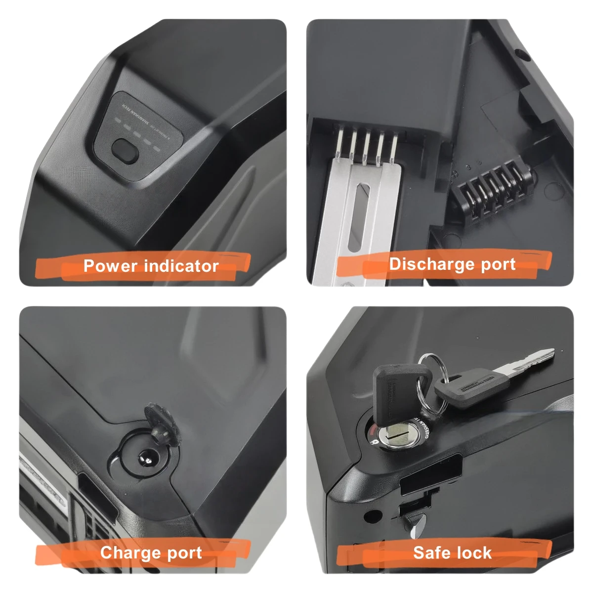 Downtube 36V 48V Электрический велосипедный аккумулятор 10ah 13ah 15ah 17.5ah Для электрического