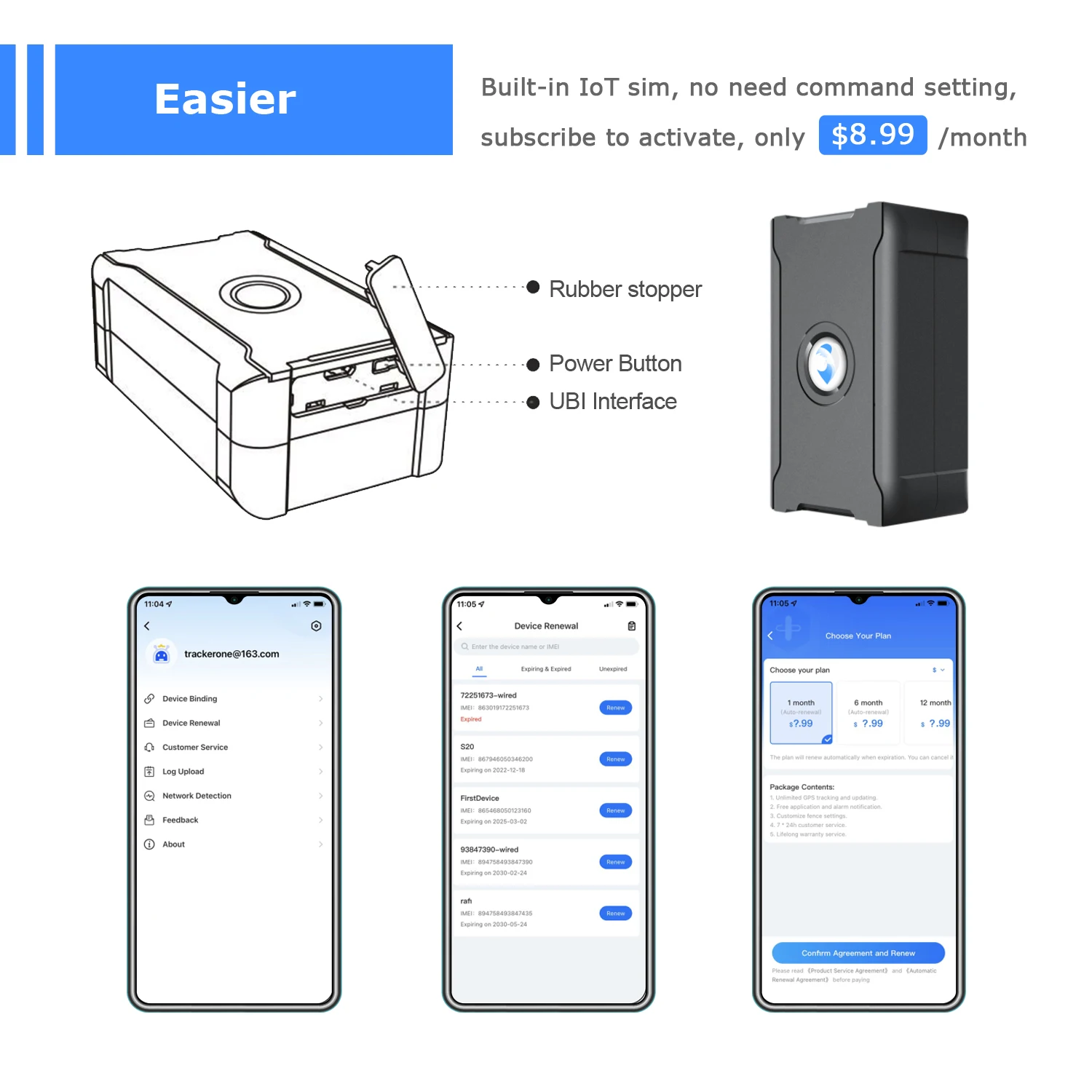 30-дневный срок действия автомобильного GPS-трекера. Безопасные заборы. Без настройки APN. Локатор отслеживания с первым использованием. Скидка 20 процентов на плату за обслуживание.