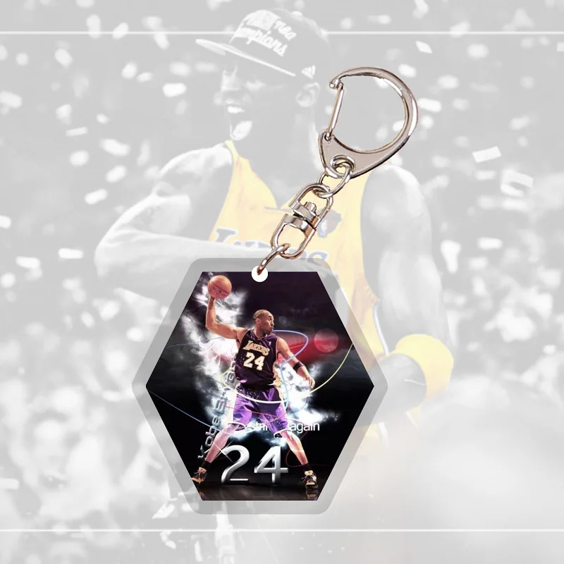 New Design Acrylic Cartoon Keychain Anime Sports Basketball Star Key Chain Pendant Jewelry For Men Women Gift images - 6