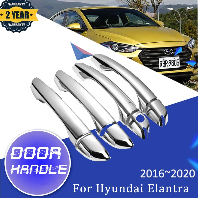 

Хромированная накладка на дверную ручку автомобиля для Hyundai Elantra Avante AD 2016 ~ 2020, стикеры для украшения автомобиля, аксессуары для автомобиля 2018 2019