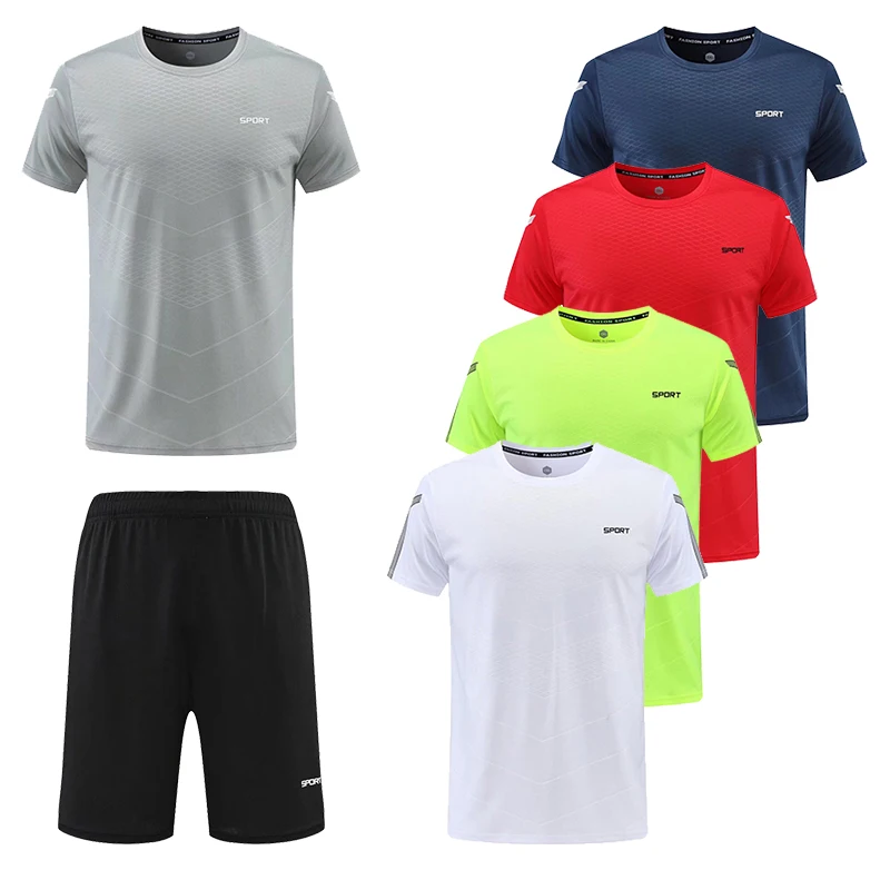 

Shirt And Shorts Badminton Set Men Women 2 Pieces Sublimation Golf Tennis Short Sleeve Tee Breathable Quick Dry Plus Size