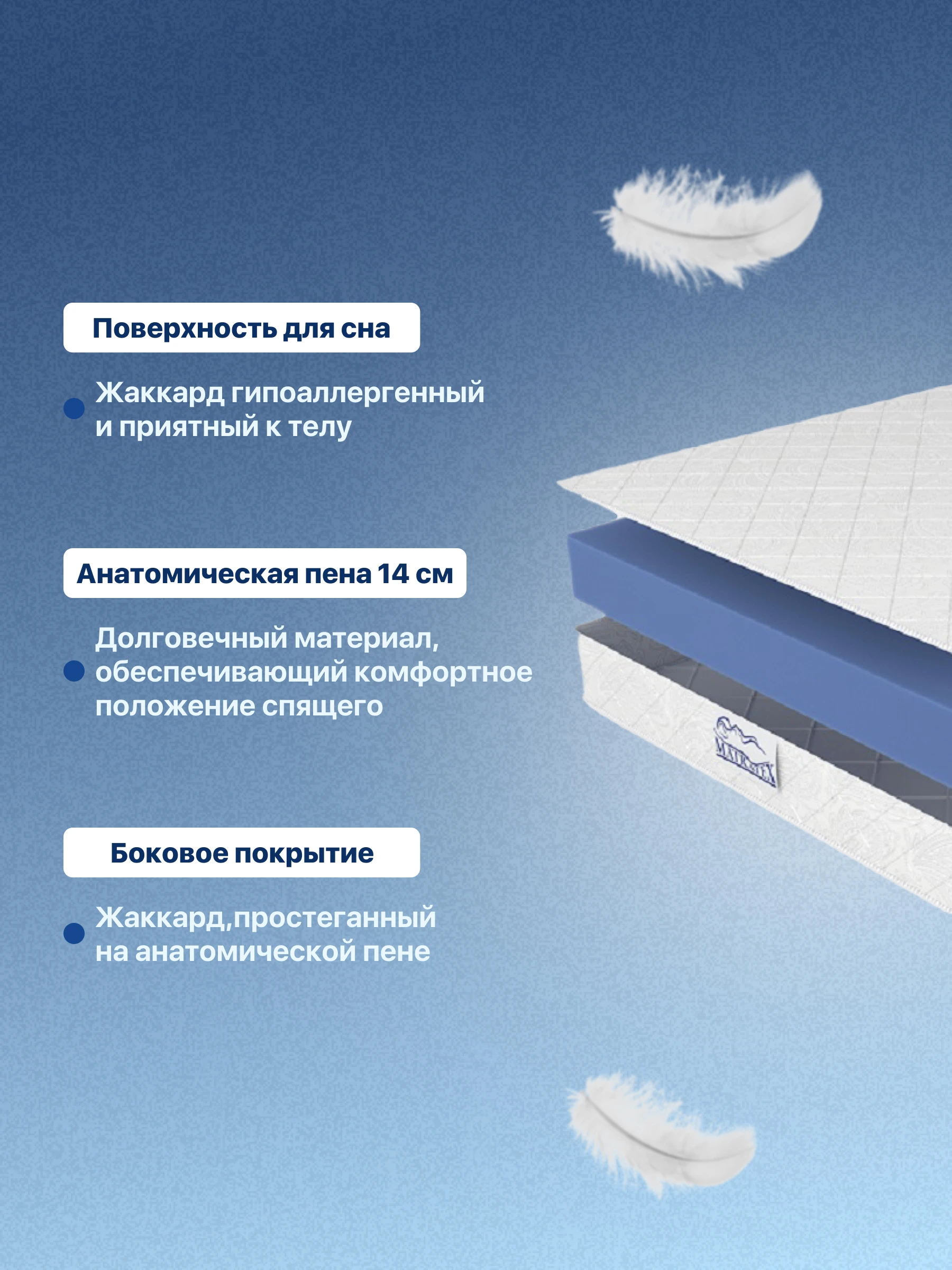 Матрас MATRATEX ROLL PRIME беспружинный двусторонний с одинаковой жесткостью белый