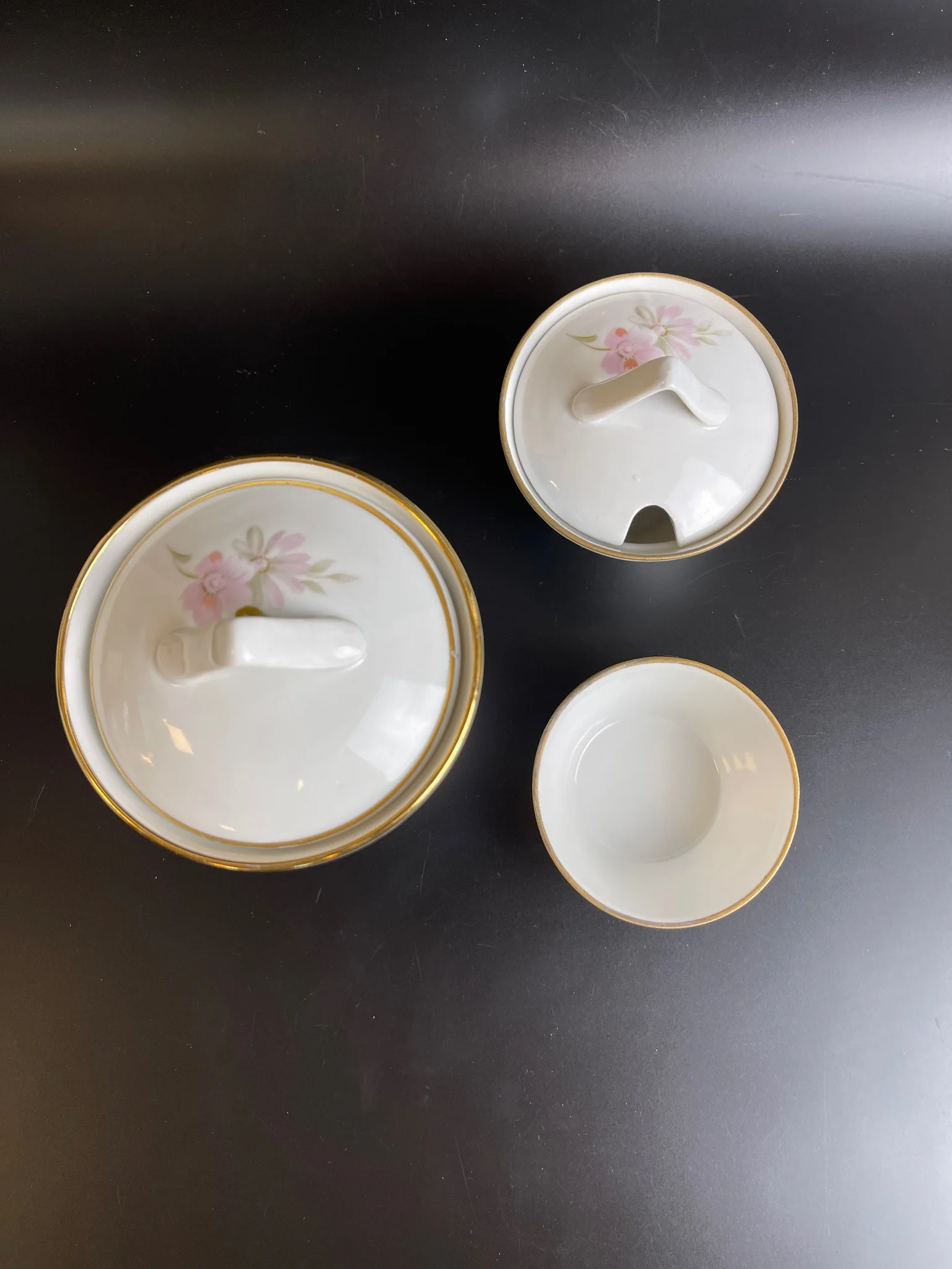 Набор из 3 предметов Дулево сахарница солонка и блюдце для джема набора