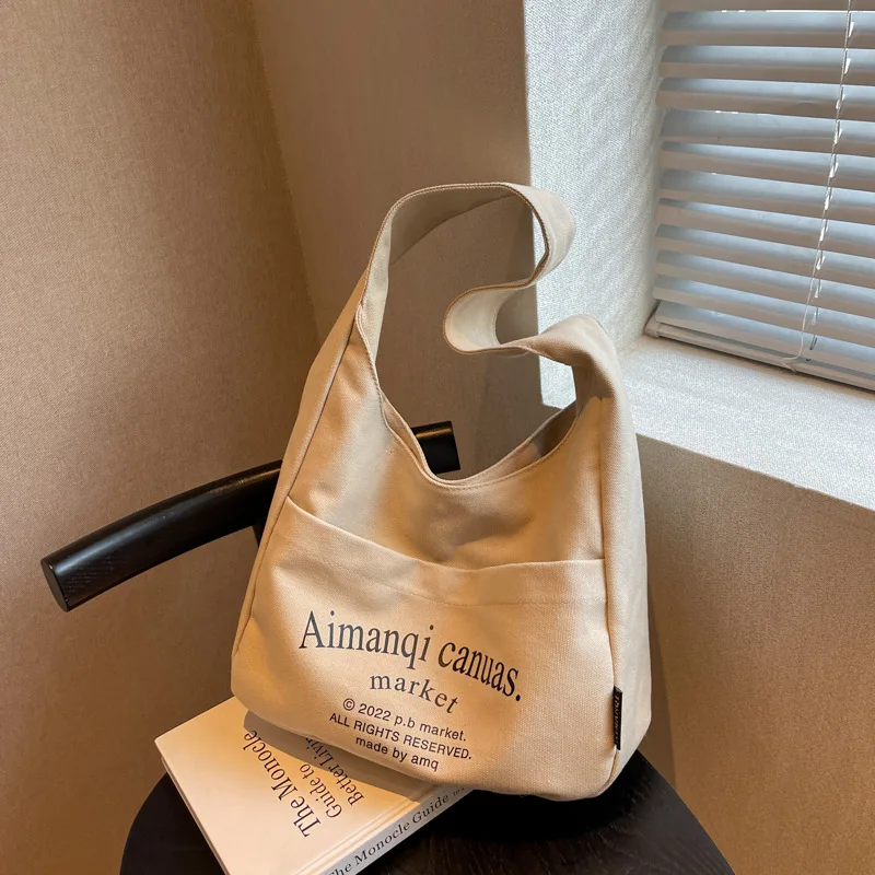 

New Large-Capacity Brand Letter Printing Versatile Western-Style High-Quality Texture Women'S Shoulder Armpit Tote Handbag