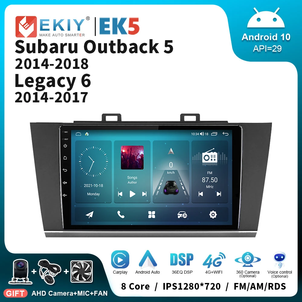 

EKIY EK5 Автомагнитола для Subaru Outback 5 2014-2018 Legacy 6 2014-2017 Android авто Bluetooth USB Carplay стерео DSP головное устройство GPS