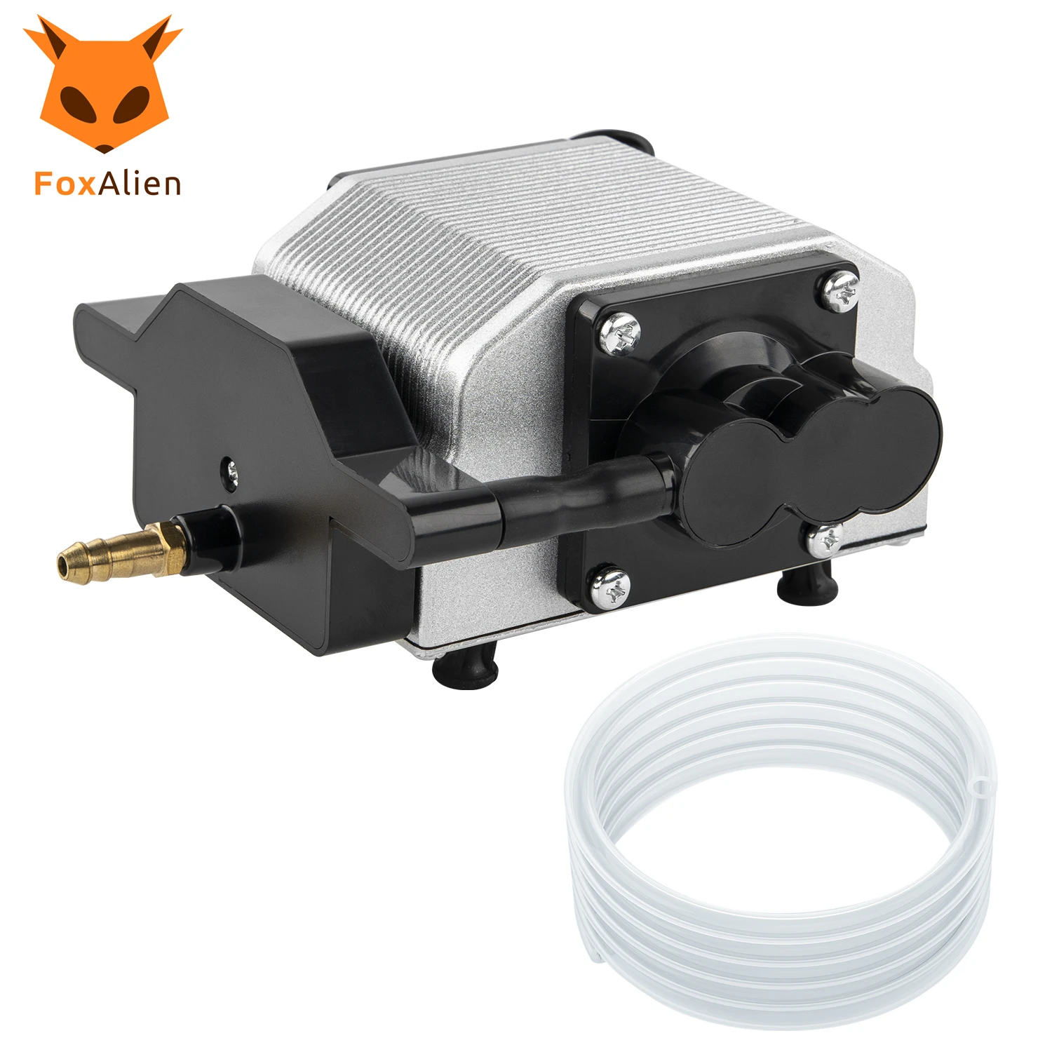 Enlarge FoxAlien 30L/Min Air Assist Pump for Laser Cutter, Portable CNC Machine Kit for All laser Engraving Adjustable Speed Low Noise