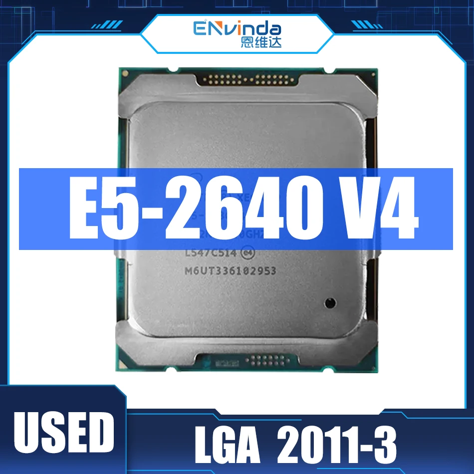 

Used Intel Xeon E5 2640V4 2.40GHZ 10-Core 25MB SmartCache E5-2640 V4 FCLGA2011-3 90W Xeon V4 Processor Support X99 Motherboard