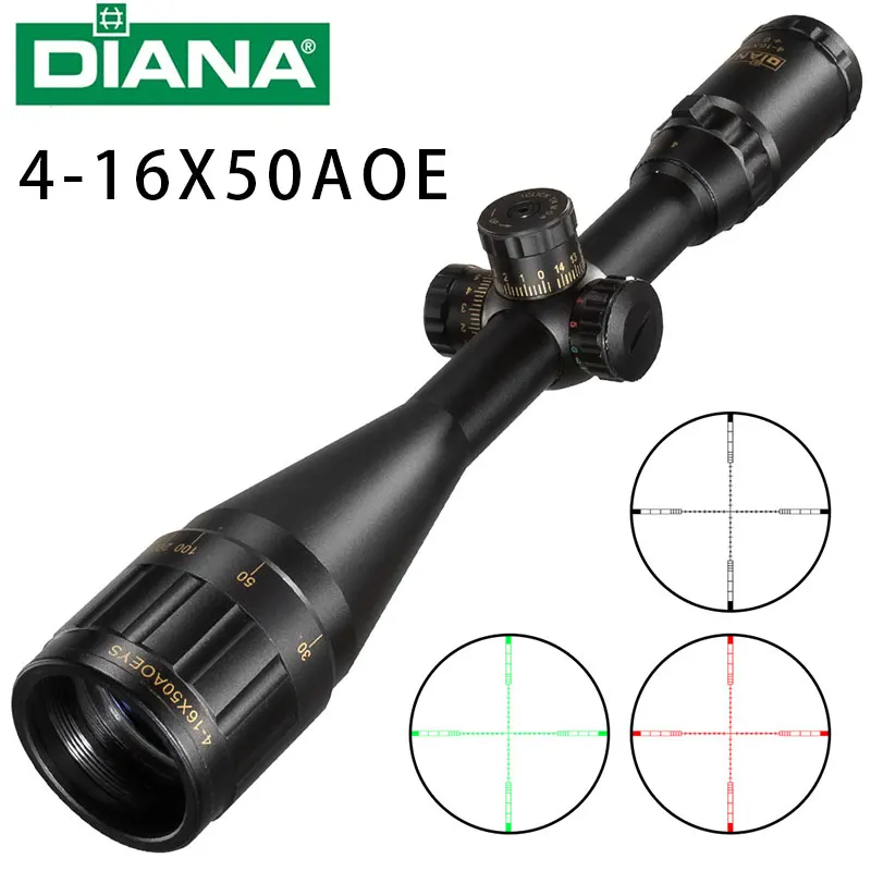 Diana 4-16X50 Aoe Hunting Accessories Tactical Optical Sight Airsoft Accessories Sniper Rifle Scope Spotting