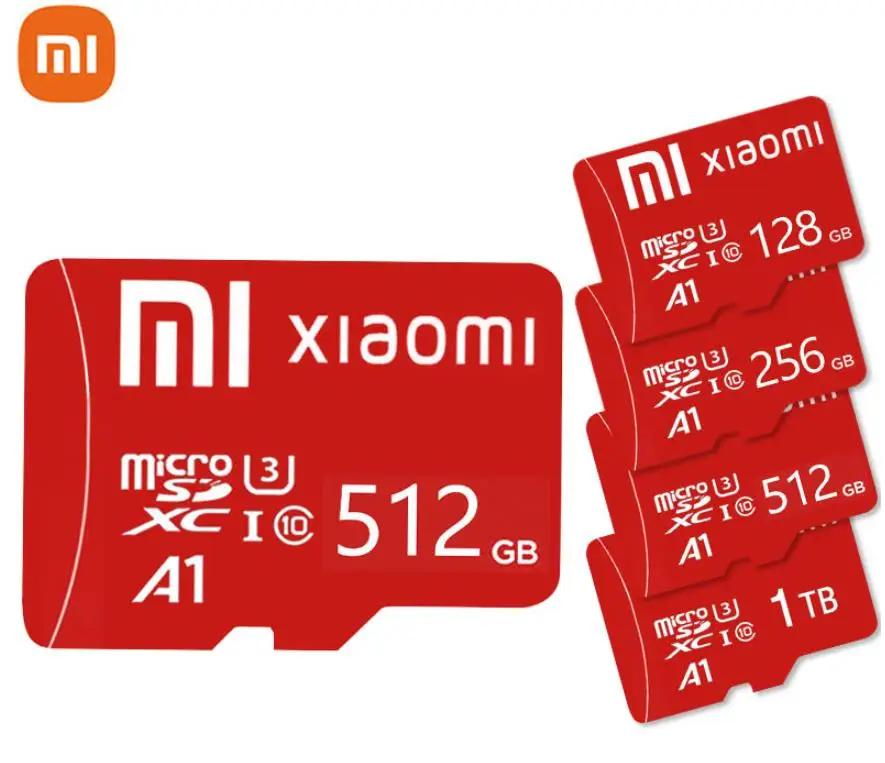 

1TB Noble Red Card Original XIAOMI Micro SD Class 10 TF 32GB 64GB 128GB 256GB 512GB 1 TB Memory Card For Smartphone Table PC