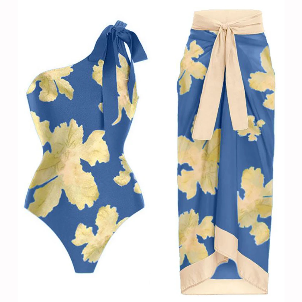 Green Color One-pieces Swimsuit the Shoulder Swimwear Dress Swimming Biquini Summer Beachwear Backless Surf Wear Tankini Luxury