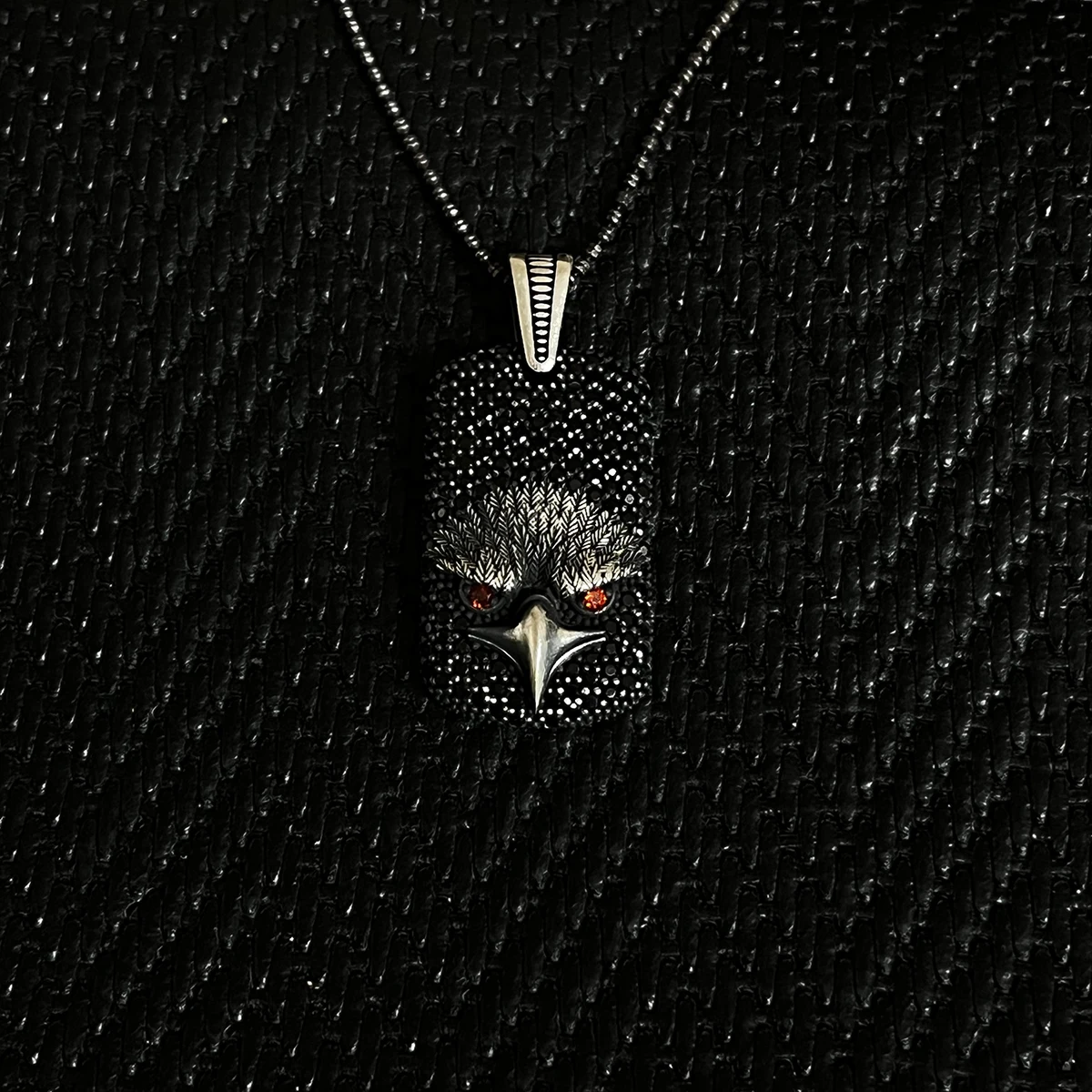 

Crow Charm Silver Zircon Stone Pendant Raven Neccade Art Design Handmade Viking Animal Lover Jewelry Wholesale Turkish