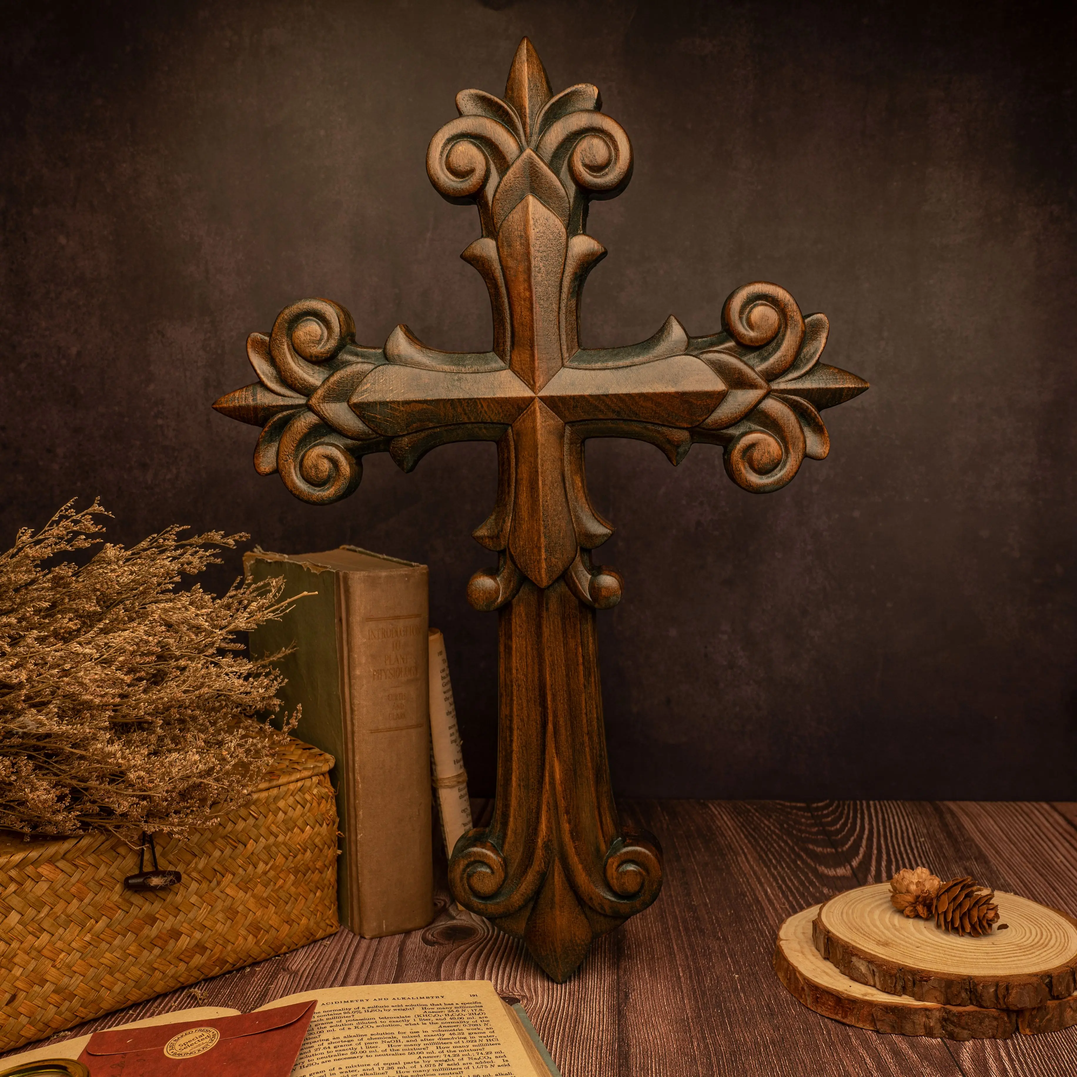 

Великолепный деревянный крест из бука, 3D резьба, ремесла, домашняя церковная настенная декорация, религиозная резьба по дереву, подарки, бесплатная доставка