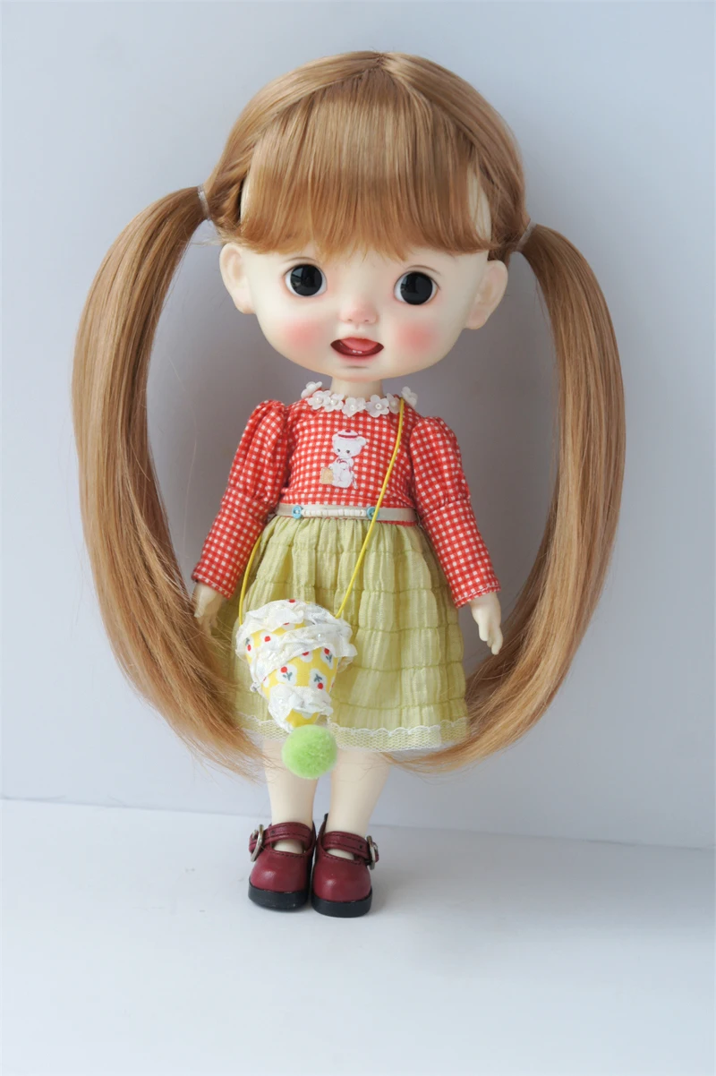 JD818 Новое поступление милый синтетический мохеровый парик BJD костюм YOSD MSD SD Blythe Qbaby