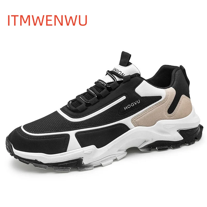 

ITMWENWU New Men's Summer Sports Shoes Flying Knitting Fashion Shoes Korean Version Casual Breathable Running Shoes Package