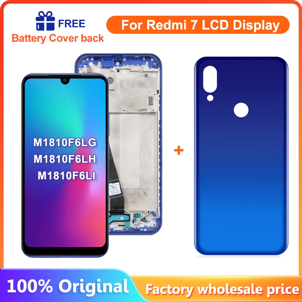 ЖК-дисплей 6,26 дюйма для Xiaomi Redmi 7, ЖК-дисплей, сенсорный экран, дигитайзер в сборе с рамкой, замена для Xiaomi Redmi 7, ЖК-экран