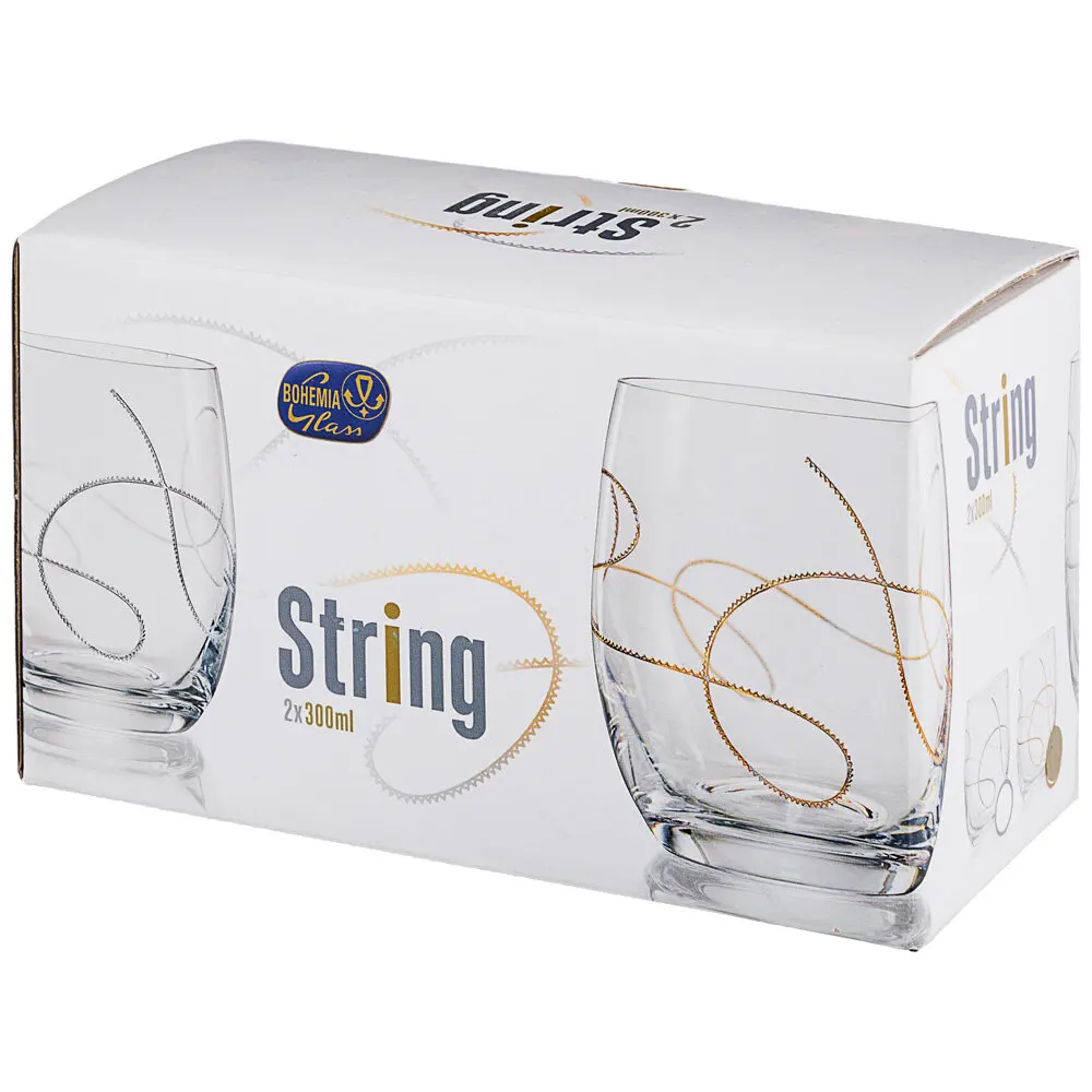 Набор стаканов Bohemia Crystal string из 2 шт. 300 мл (674-704)