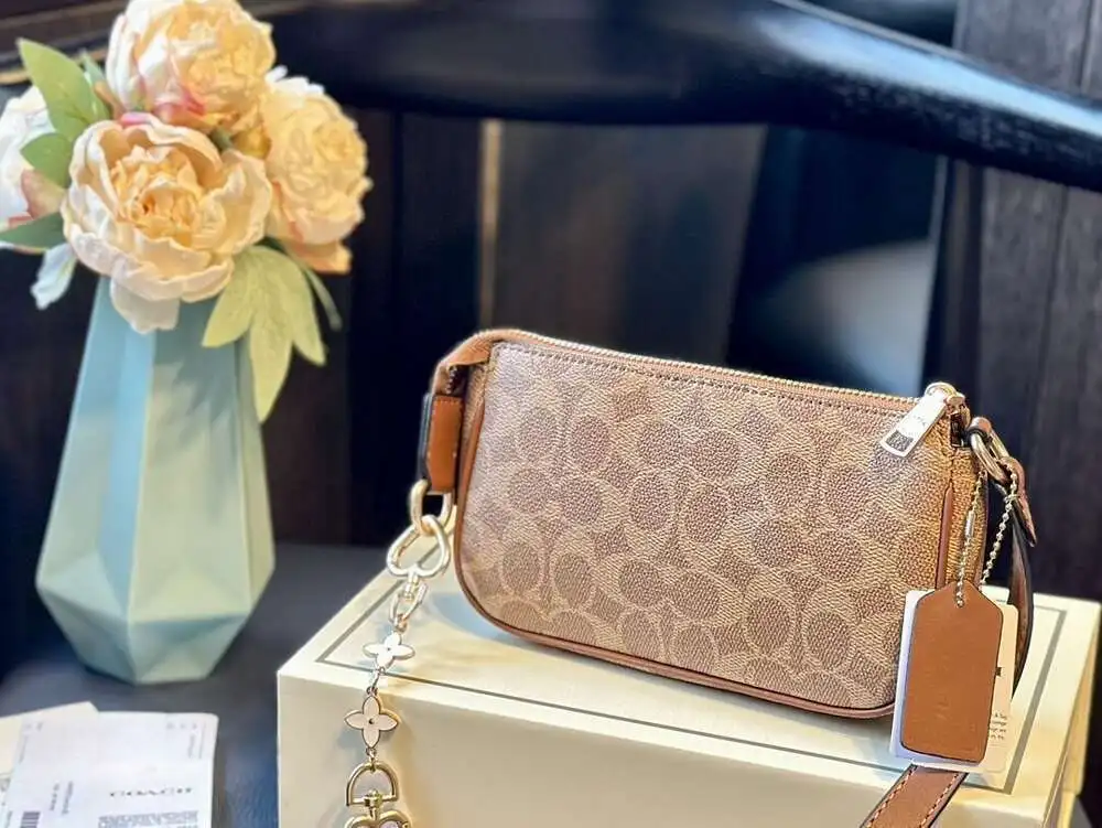 Точная Копия 1:1 В Стиле COACH Новая КошелеК Сумка-меССенджер Через Плечо Подмышки