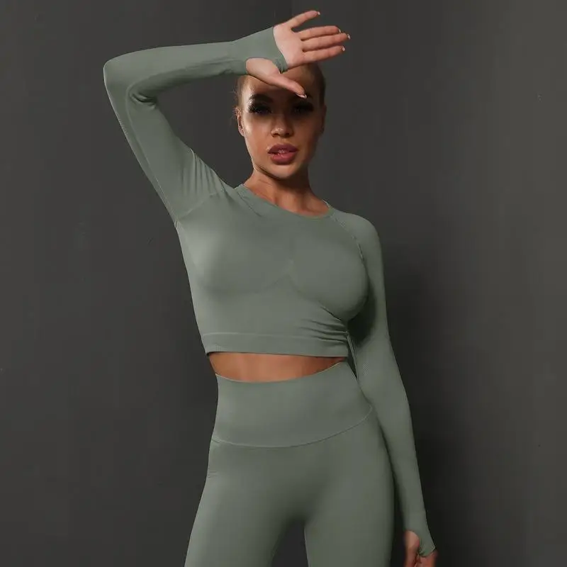 

Cuties Women's Long Sleeve Top Sport Tops Yoga For Female Running Tight Tops Workout Suit Long Tee